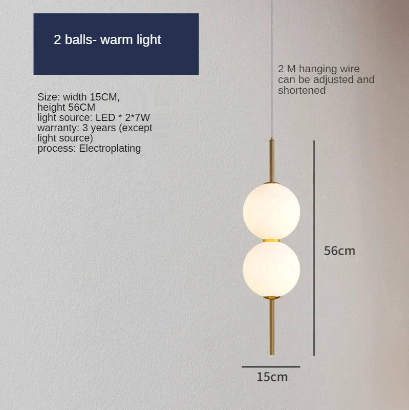 Decorbites™ Glasball-LED-Pendantlampen – Warme milchig-weiße Hängeleuchten