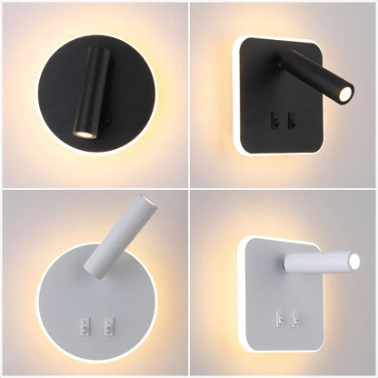 Decorbites™ verstellbare 10W Wandleuchte mit Schalter – Hotel, Schlafzimmer, Studierzimmer, Lesen
