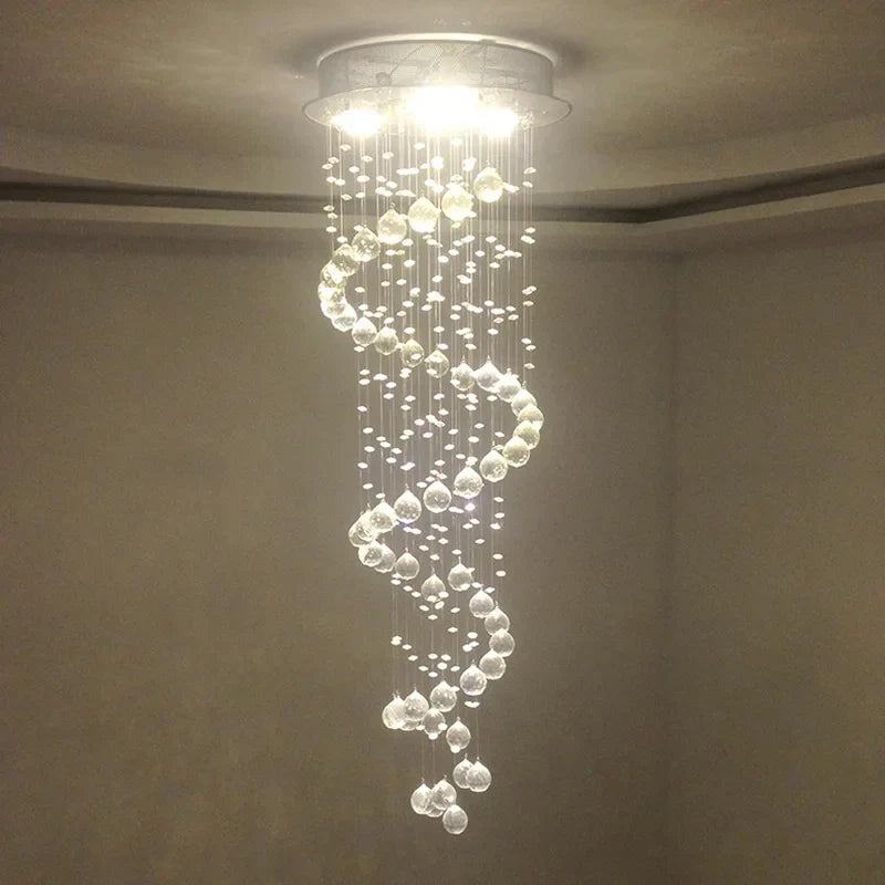 Decorbites™ Kristall-Leuchter: Moderne spiralförmige Wohnzimmerbeleuchtung für Treppenlampe, Schlafzimmer, Hotelfoyer
