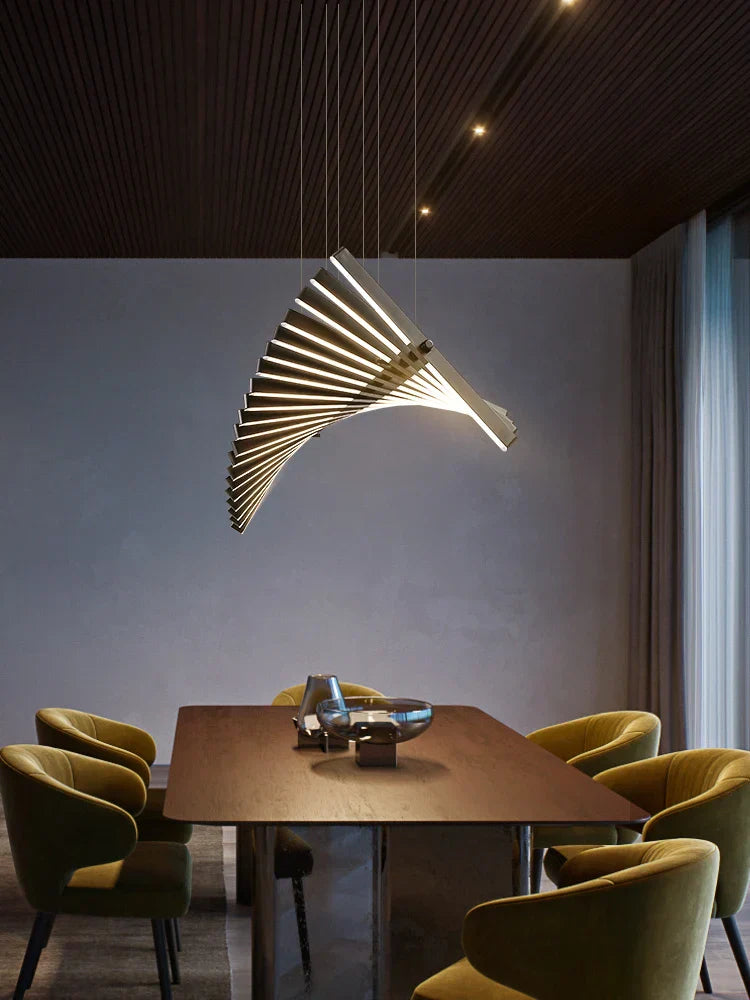 Decorbites™ Lineare Fischgrät-Leuchter: Nordisch Minimalistisches Beleuchtung für Esszimmer, Büro und Wohnzimmer