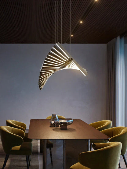 Decorbites™ Lineare Fischgrät-Leuchter: Nordisch Minimalistisches Beleuchtung für Esszimmer, Büro und Wohnzimmer