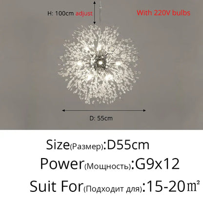 DecorBites™ Gold/Silver LED Crystal Chandelier for Home Living Dining Study Hall Bedroom