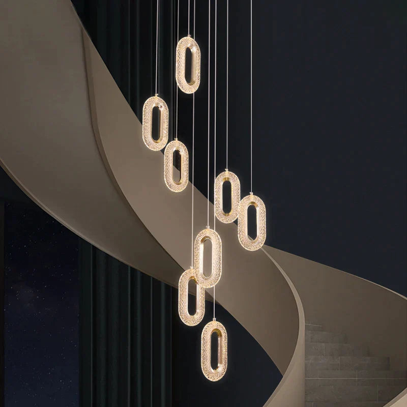 Decorbites™ Duplex-Kristall-Leuchter: Luxuriöse ausbalancierte Pendelleuchte für das Wohnzimmer der Villa & Treppenhaus