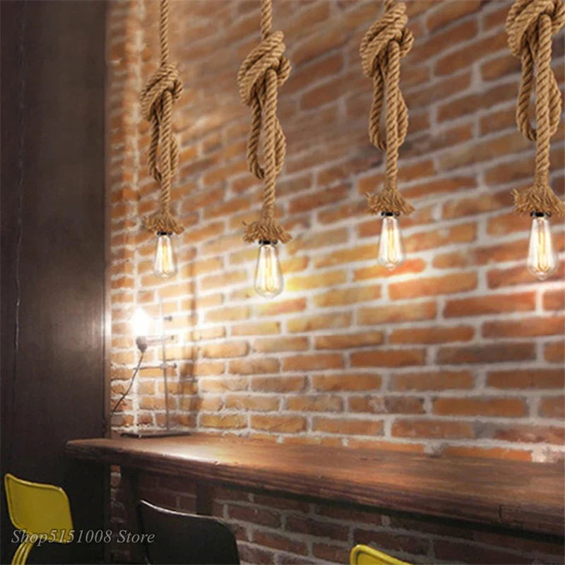 Vintage Rope Spider Chandelier