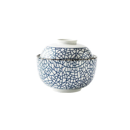 Decorbites™ Japanischer Stil Keramik-Suppenschüssel - Umweltfreundliche Unterglasur-Terrine