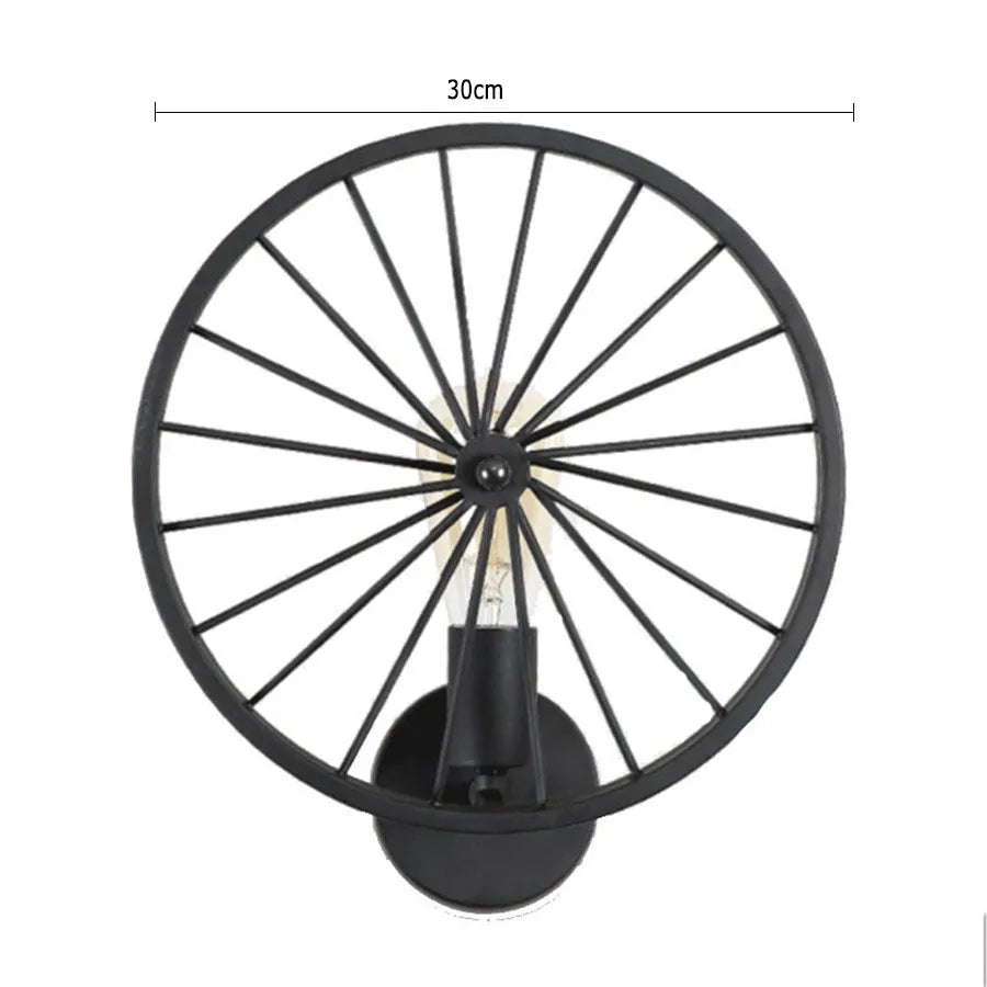 Vintage Wheel Wall Sconce