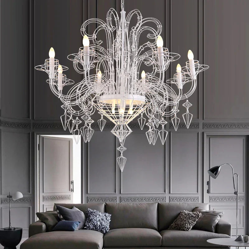 Decorbites™ Barock-Eisen-Designer-LED-Kronleuchter-Beleuchtung – Hängelampen für den Eingangsbereich
