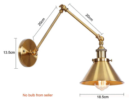 Decorbites™ verstellbare Langarm-Wandleuchte - Flexible Goldlampe für moderne Räume