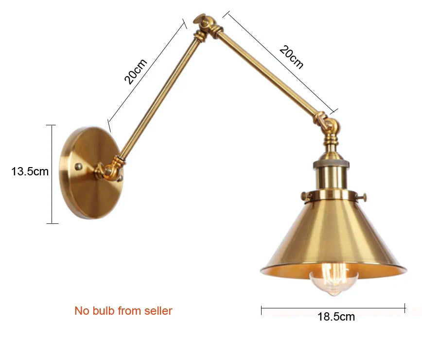 Gold Adjustable Wall Light