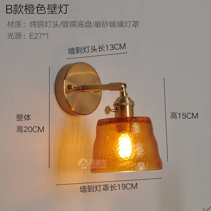 Decorbites™ Grüne Glas-LED-Hängeleuchte - Japanischer Stil Nordisch Kupfer Hängelampe