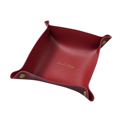 Decorbites™ Leder-Desktop-Organizer-Tablett: Aufbewahrung für Kosmetik, Schmuck, Schlüsselhalter für Zuhause/Büro