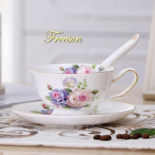 Decorbites™ Elegantes Keramik-Teetassen-Set 200ml Britisches Porzellan-Kaffeetasse