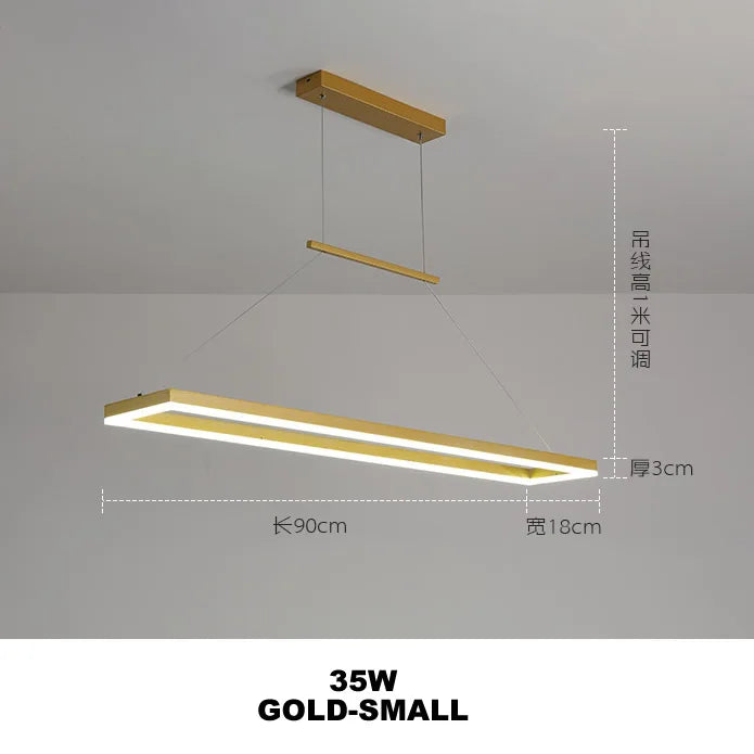 Gold LED Chandelier Aluminum 120cm