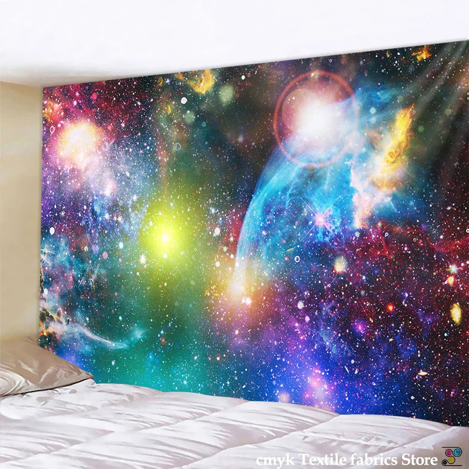 Decorbites™ Galaxy Tapisserie: Psychedelische Hippie-Heimdekoration & Wandbehänge