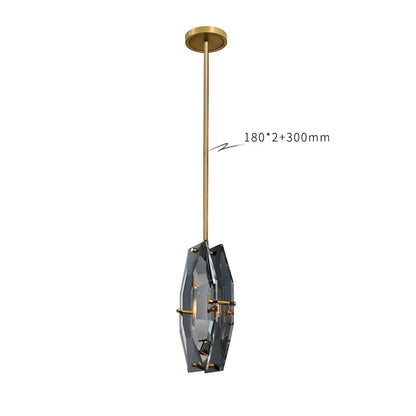 DecorBites™ Crystal Glass Pendant Lamp Luxe Chandelier for Bedroom Restaurant Kitchen Home