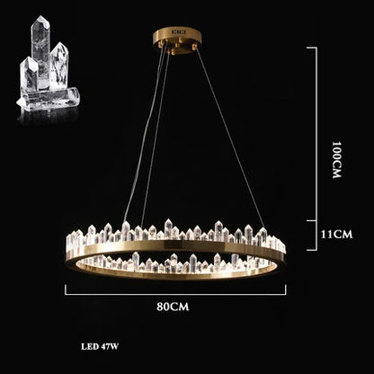 Decorbites™ Goldener Kristall-LED-Kronleuchter für modernes Esszimmer