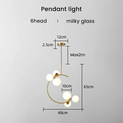 Decorbites™ Gold-Glas-Kugelleuchter für Wohnzimmer Küche Schlafzimmer - 220V 110V