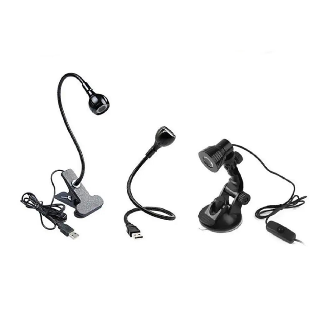 Black Silver Clip-On Lamp