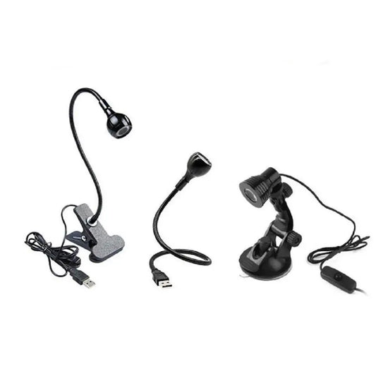 Decorbites™ LED-Buchlampe Schwarz Silber Clip-On Schreibtischlampe Flexible Leselampe