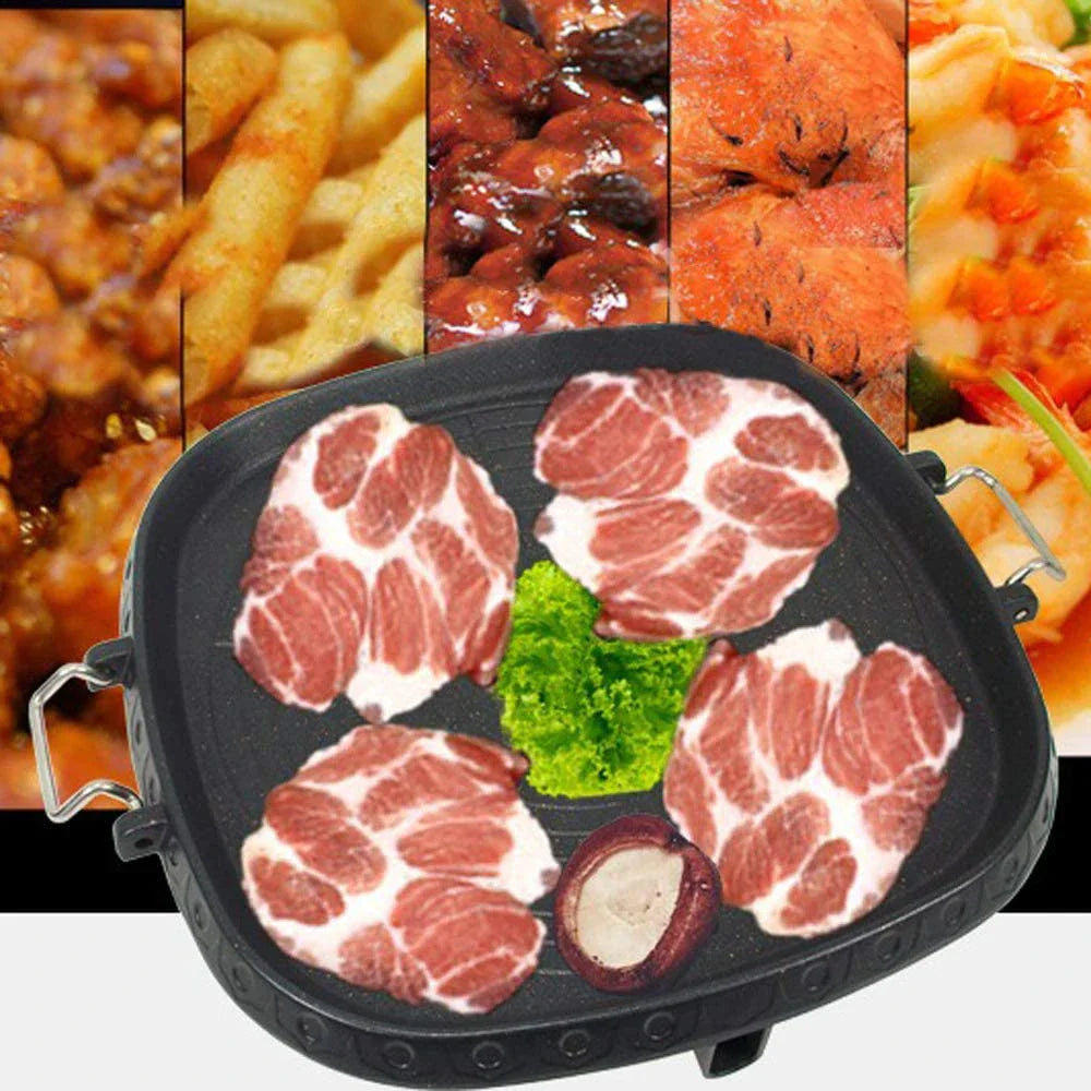 Decorbites™ Zweilagiges Antihaft-Koreanisches-BBQ-Grillpfanne - Innen- und Außengrillen
