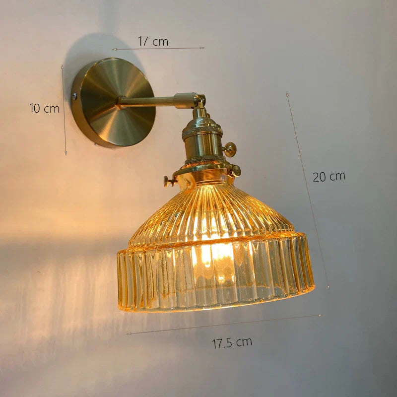 DecorBites™ Glass Shade Modern LED Indoor Wall Sconce Lamp With Switch