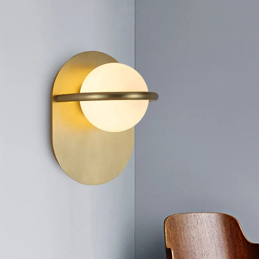 Decorbites™ Glas-Kugel Gold Wandlampe | Moderne nordische Nachttisch-Innenleuchte