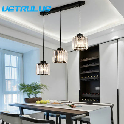 DecorBites™ Crystal LED Pendant Chandelier for Dining Living Room Decor