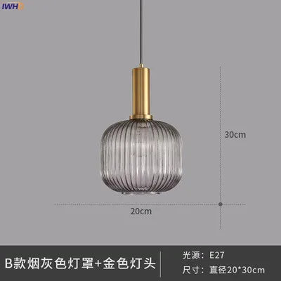 Decorbites™ Glas-Hängeleuchten: Moderne nordische Stil LED-Hängeleuchte für Schlafzimmer, Wohnzimmer, Esszimmer