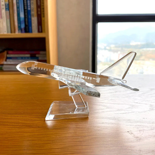 Decorbites™ Kristall-Flugzeug-Figur Glas-Flugzeug-Sammlerstück Heimdekoration