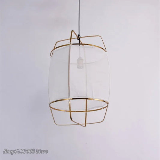 Decorbites™ Bambus-Leinen-Hängeleuchte für Restaurant und Bekleidungsgeschäft