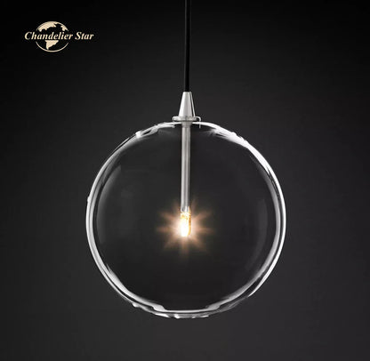 DecorBites™ Glass Globe Pendant Light Chandelier for Dining Room, Bedroom, Entryway