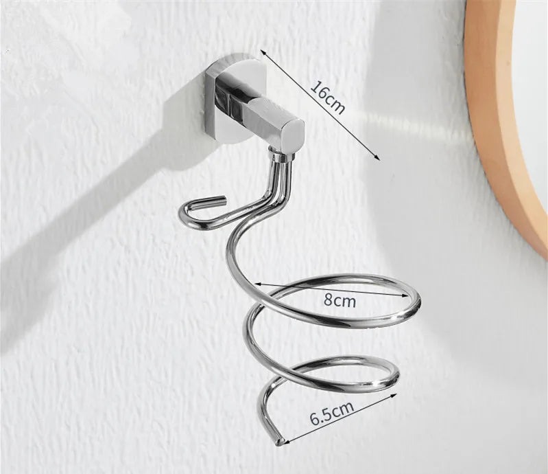 Decorbites™ Haarpflege-Organizer Wandregal - Goldener Halter für Föhn & Glätteisen