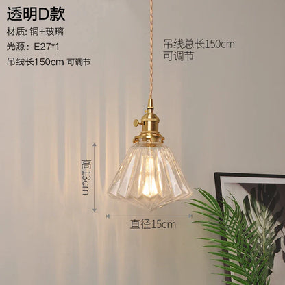 Decorbites™ Glas-Kupfer-Hängeleuchte: Moderne nordische Stil Pendelleuchte für Küche, Esszimmer und Wohnzimmer