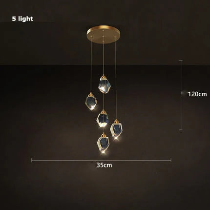 Decorbites™ Kristall-Kupfer-Runder Kronleuchter: Elegante LED-Hängeleuchte für das Esszimmer