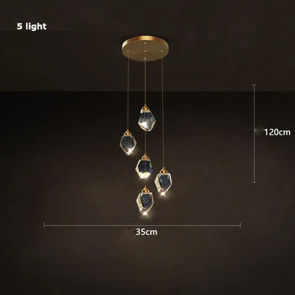 Decorbites™ Kristall-Kupfer-Runder Kronleuchter: Elegante LED-Hängeleuchte für das Esszimmer