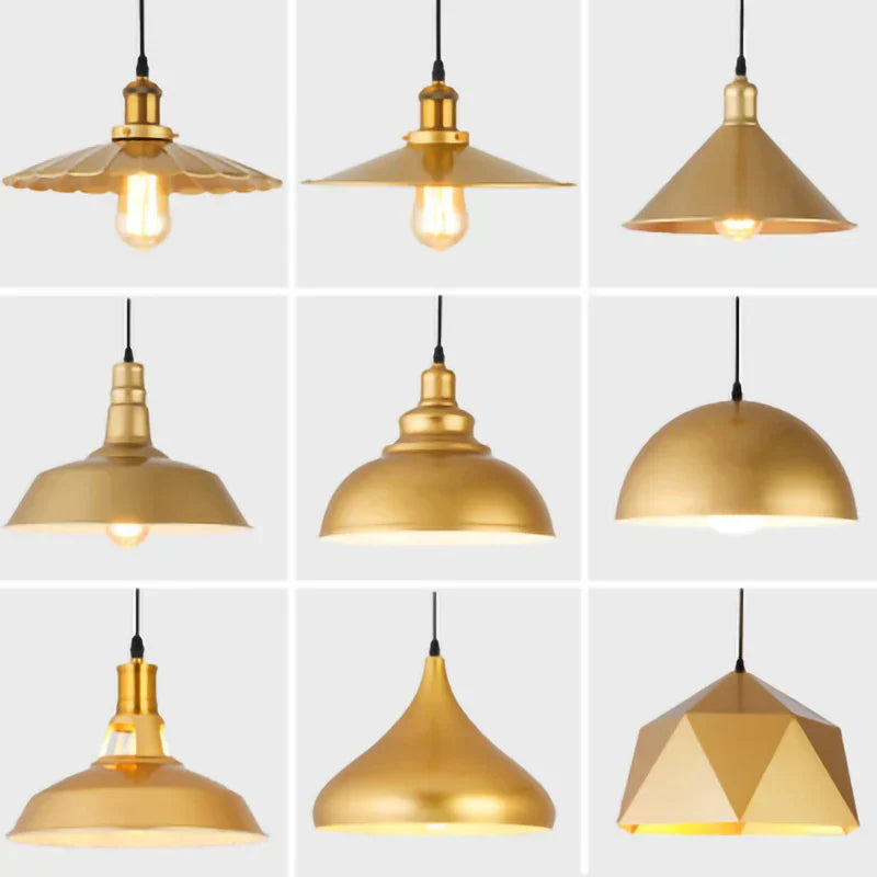 Decorbites™ Gold-Schmiedeeisen-Kronleuchter-Hängeleuchte, E27 LED, nordisch-retro Stil