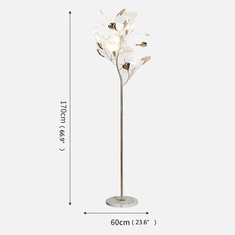 DecorBites™ Ginkgo Flower Floor Lamp - Modern LED Decor for Home Living Room