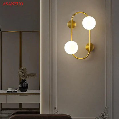 Decorbites™ Messing-LED-Wandleuchte für Schlafzimmer, Wohnzimmer, Hotel – Moderne dekorative Beleuchtung