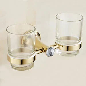 Decorbites™ Gold-Badarmatur-Set: Handtuchhalter, Toilettenpapierhalter, Handtuchstange, Haken