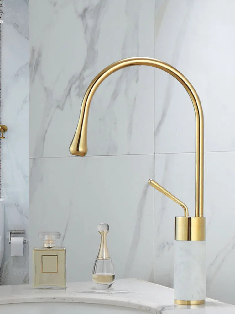 Gold Marble Basin Faucet