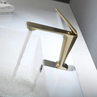 Decorbites™ Gebürsteter Gold Waschbeckenarmatur - Heiß/Kalt Spülbeckenhahn - Deckenmontierter Mischbatterie