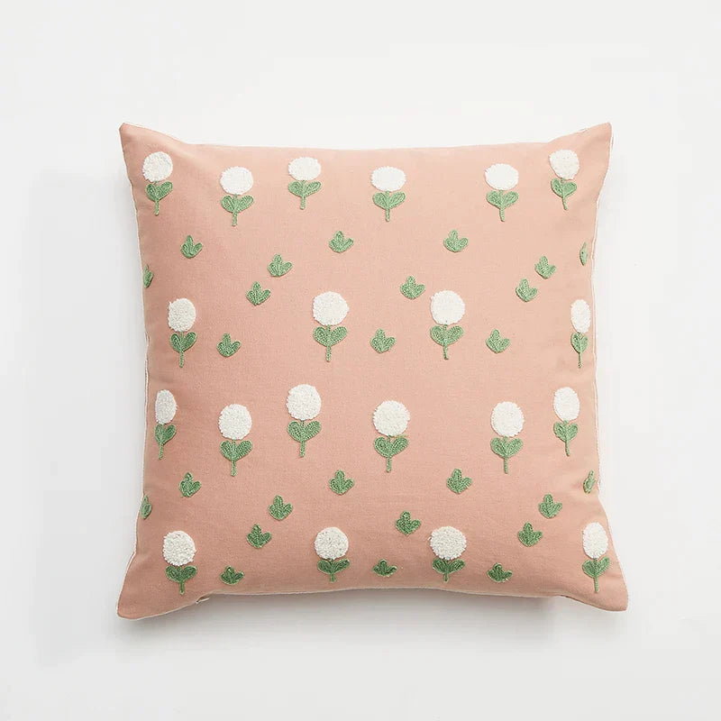 Decorbites™ Bestickte Gänseblümchen-Pusteblume Kissenbezug 45x45 cm für Sofa Bett Stuhl Wohnzimmer