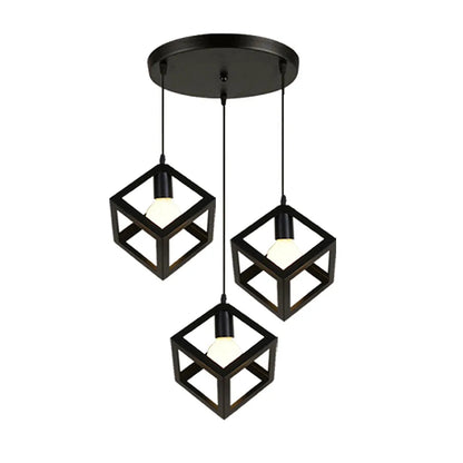 Decorbites™ Geometrische Würfel-Pendantleuchten-Trio mit Metall-Schirmen Quadratische Deckenlampen