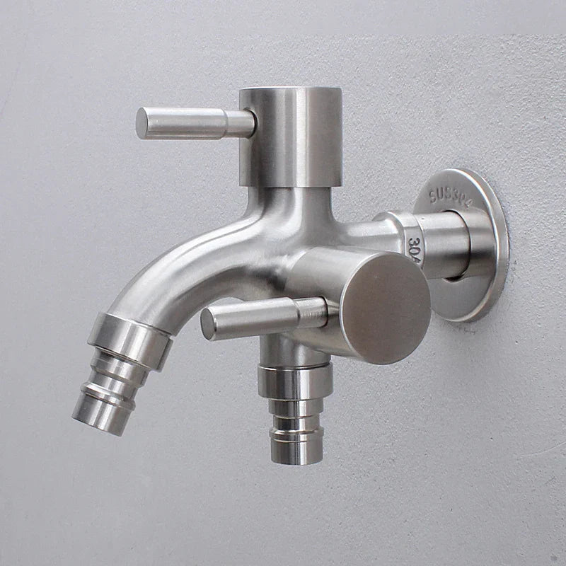 DecorBites™ Double Faucet Wall Mount Mop Faucet for Outdoor and Kitchen Use
