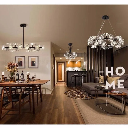 Decorbites™ Gänseblümchenblumen-Kronleuchter LED-Lampe für Wohnzimmer Schlafzimmer Restaurant Blumenstrauß-Dekoration