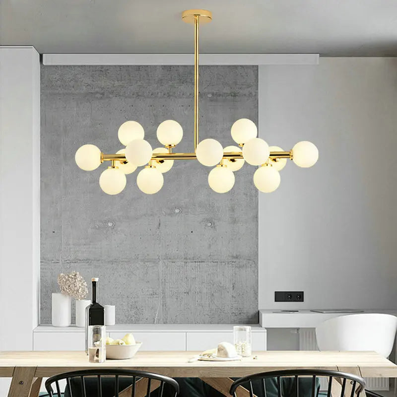 DecorBites™ Glass Ball LED Chandelier for Home Interior Lighting and Kitchen Staircase