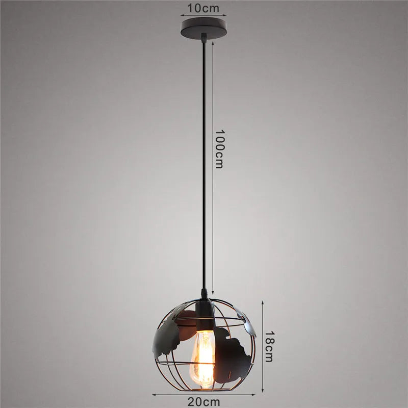 Decorbites™ Industrielles Nordisches Käfig-Pendant-Licht, Schwarzes Eisen Retro-Loft-Hängeleuchte