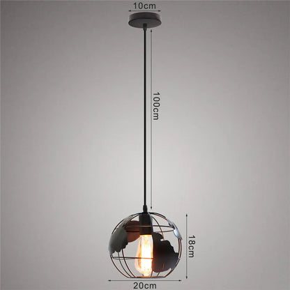 Decorbites™ Industrielles Nordisches Käfig-Pendant-Licht, Schwarzes Eisen Retro-Loft-Hängeleuchte