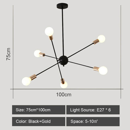 Decorbites™ LED-Deckenleuchter: Modernes & Industrielles Sputnik-Design für Wohnzimmer & Schlafzimmer