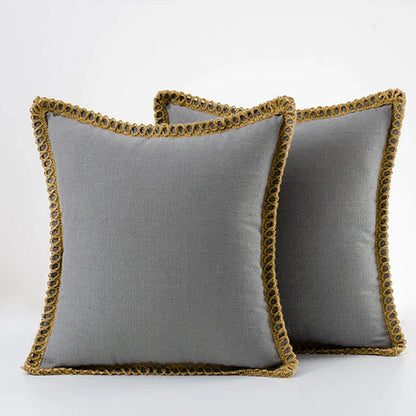 Decorbites™ Leinen-Quadrat-Kissenbezüge-Set – Wohnaccessoires für Sofa, Couch, Bett